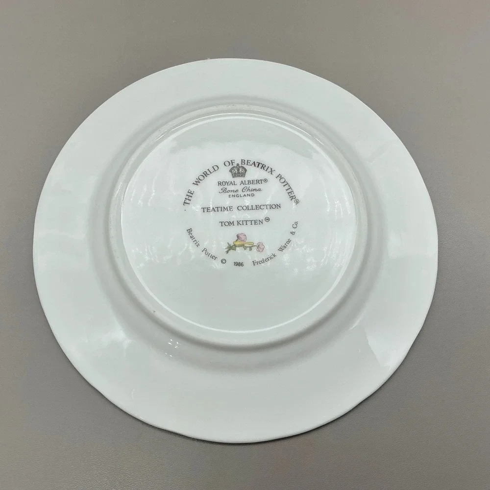 Royal Albert Beatrix Potter Tom Kitten Teatime Collection Bone China Plate 1986